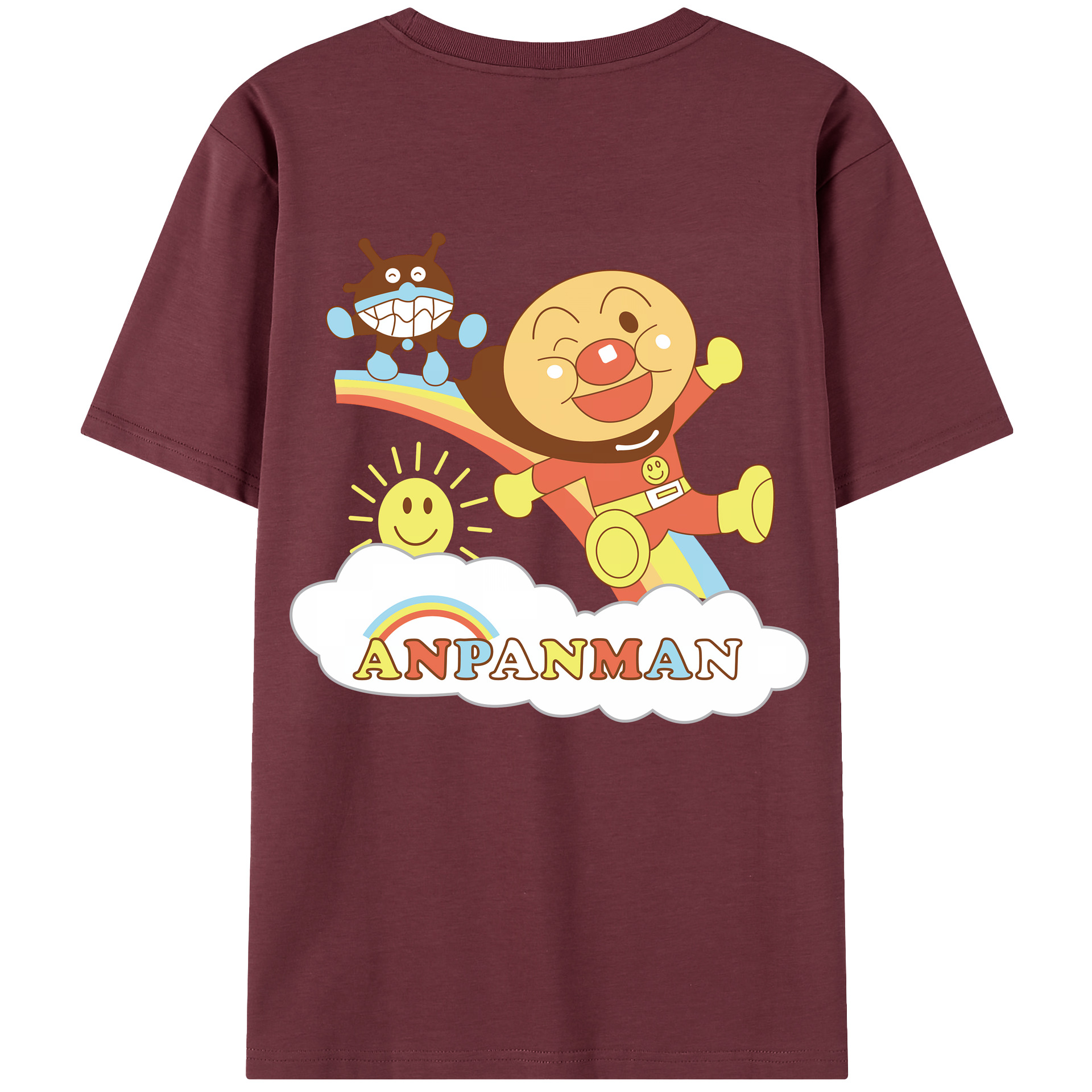 （画像用） アンパンマン Anpanman 綿100％半袖Tシャツ（背面プリント）